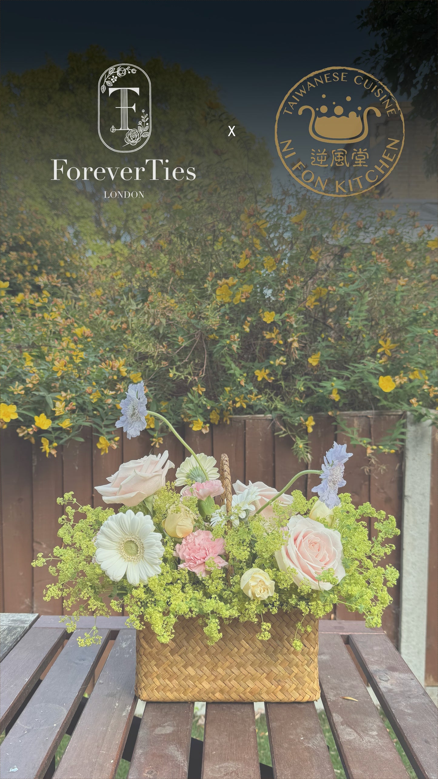ForeverTies x Ni Fon Kitchen (逆風堂)| Wedding-Inspired Floral Basket Workshop X Taiwanese Afternoon Tea