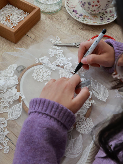 《台北假日班 6/6》蕾絲彩蛋刺繡工作坊｜Ethereal Lace Egg