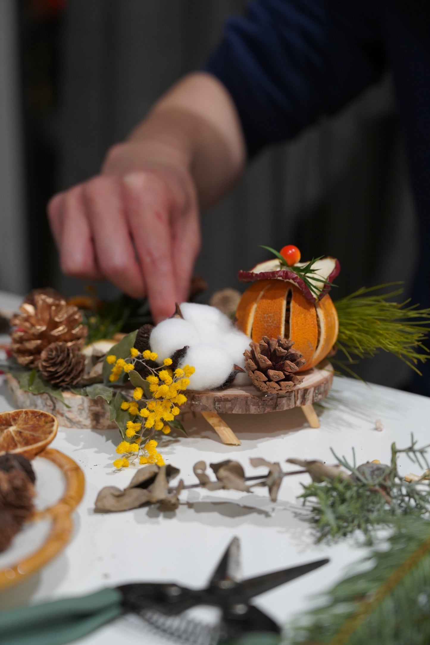 2025 Pinecone tree and Candle holder workshop