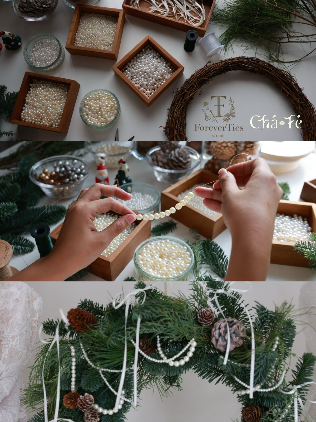 Christmas Wreath Night at Chá-Fé